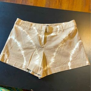 Khaki tie dye shorts